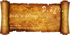Diós Áron névjegykártya